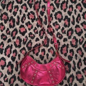 Pink Studded Women's Bag